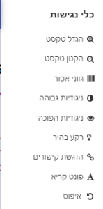 הצהרת נגישות